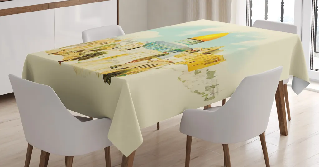 ABAKUHAUS Eastern City Tovaglia 140x170cm Silhouette Orientale Multicolore