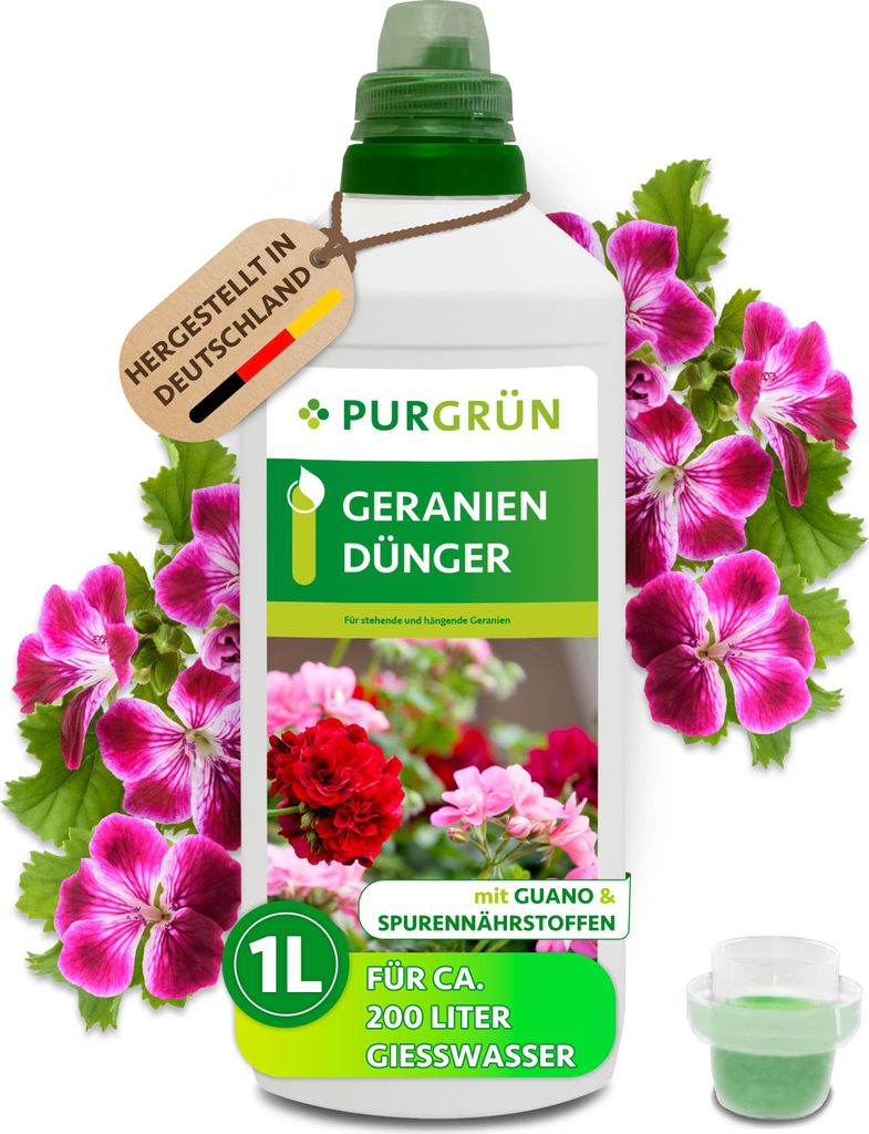 Purgrün Geraniendünger 1 Liter, Produktbild 