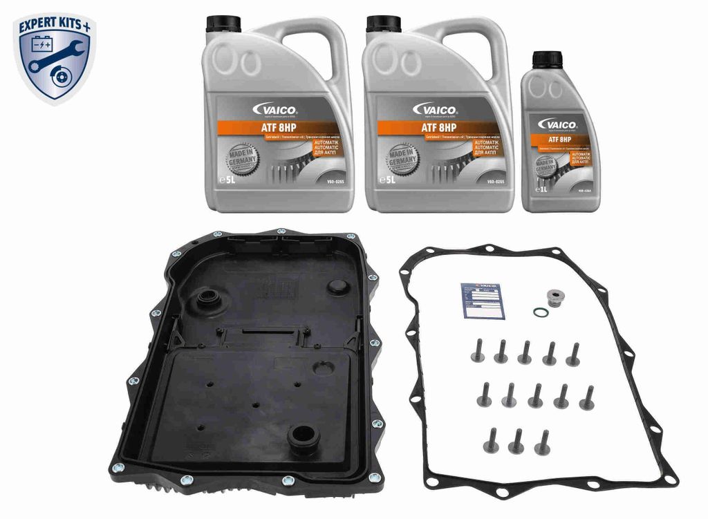 VAICO Ölwechselkit für Automatikgetriebe Satz 8 Gang 11L für JEEP GRAND CHEROKEE IV (WK, WK2) 8HP50 8HP75 8HP95