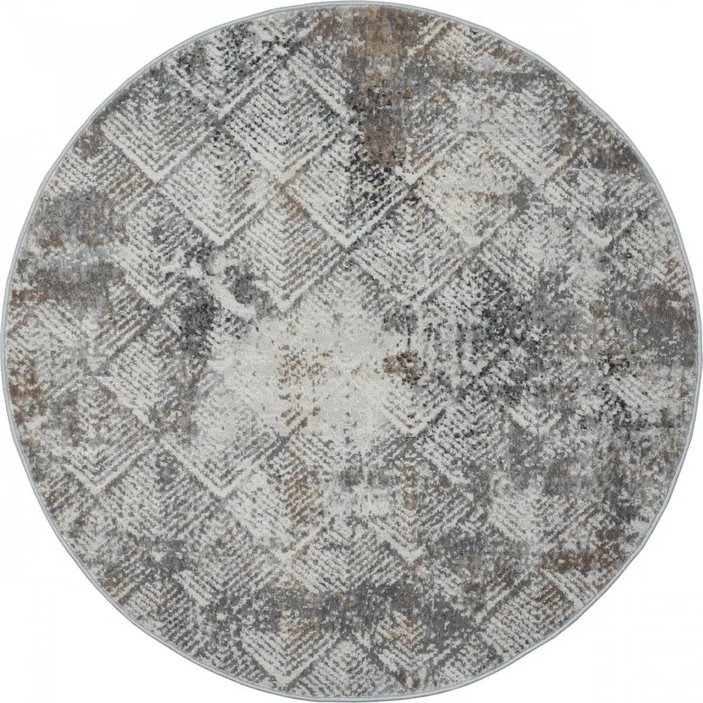 Tapis Rond Chambre ou Salon My Heart CA60070 Crème - Confort 120cm
