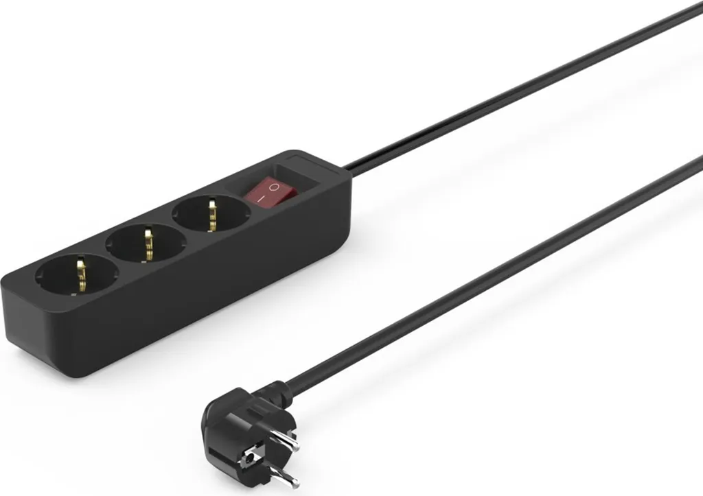 Hama 00223013, 1,4 m, interno, tipo F (CEE 7/4), angolato, plastica, nero