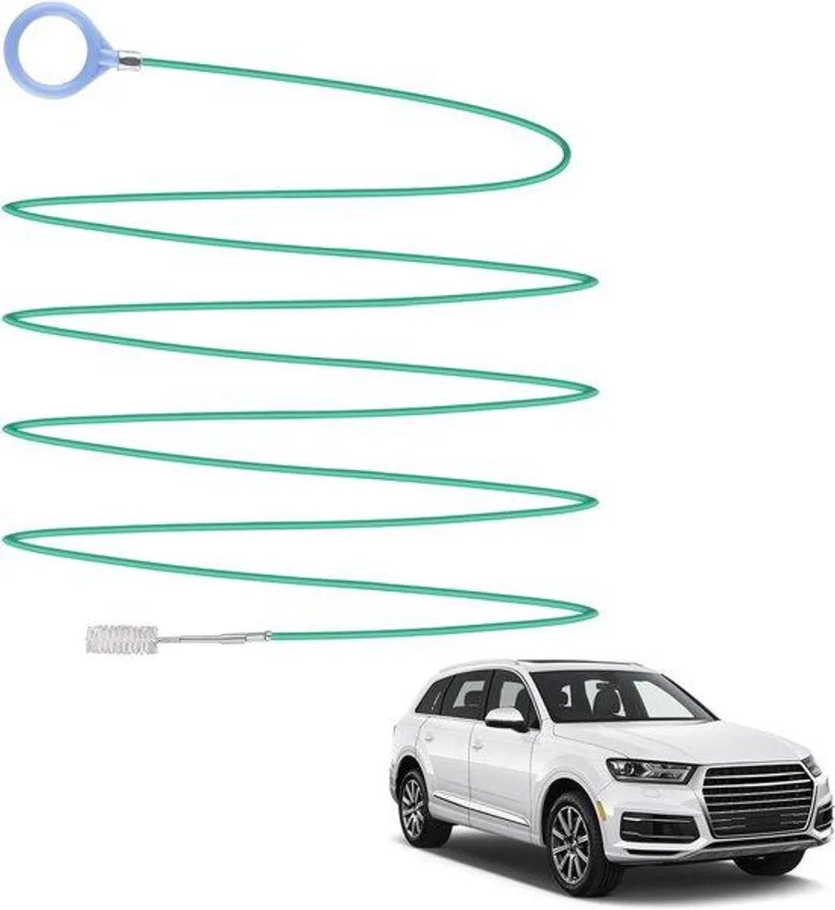 Brosse flexible pour voiture en acier inoxydable de 150 cm en nylon blanc