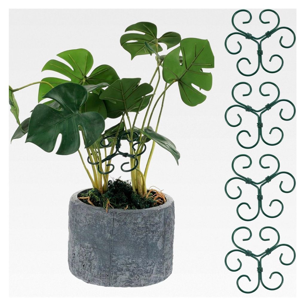 4 Stück Pflanzenstützen für Monstera und andere Kletterpflanzen aus Metall
