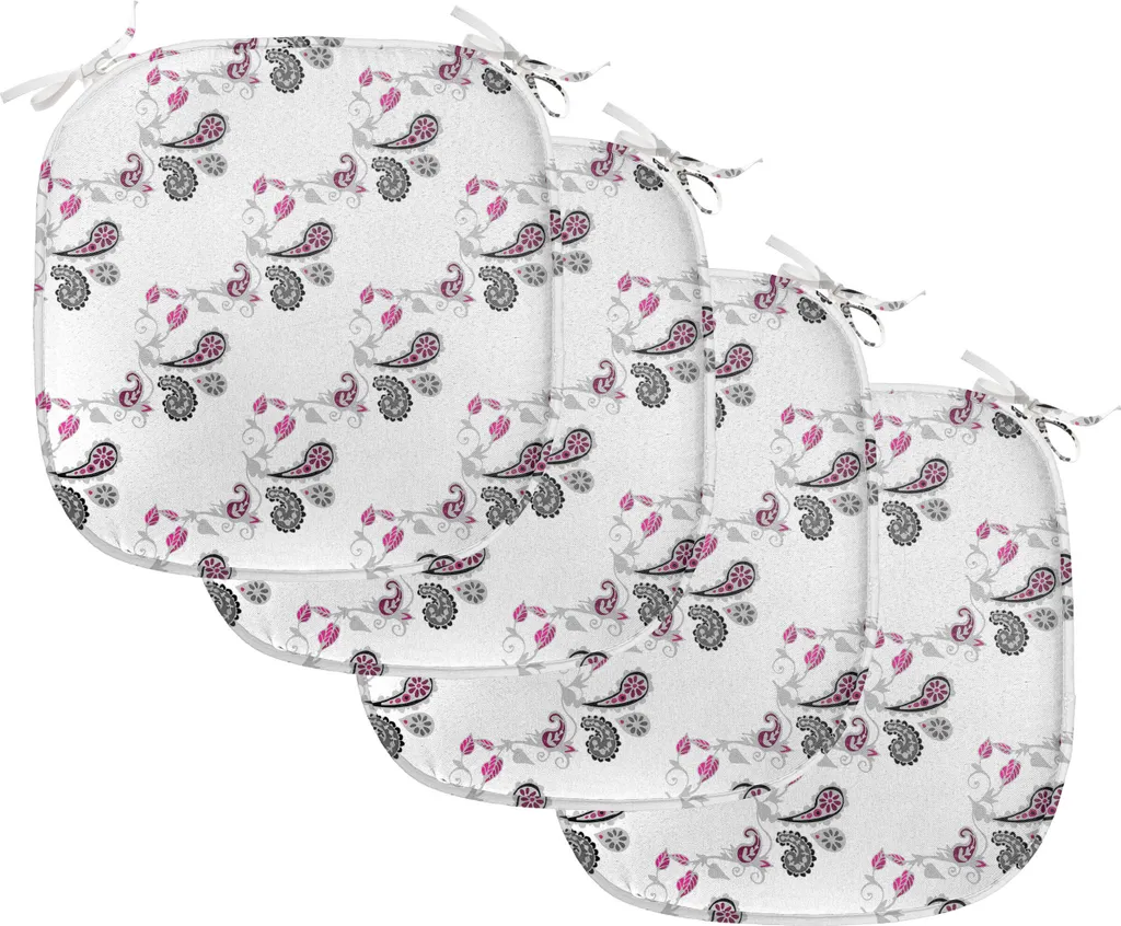 ABAKUHAUS Lot de 4 Housses de Chaise Paisley Ivy Imperméables 40x40cm