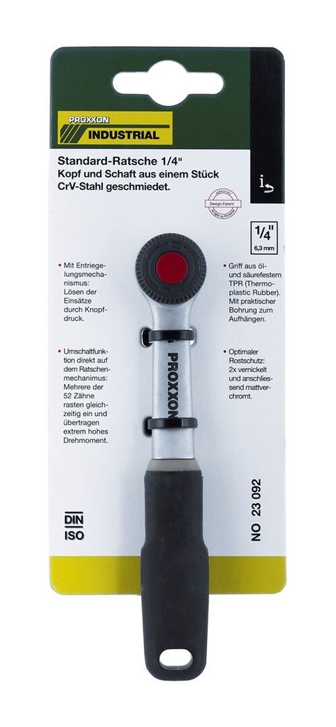 Proxxon 23 092, Chrómovo-vanádová oceľ, Čierna, Chróm, Obrázok produktu 