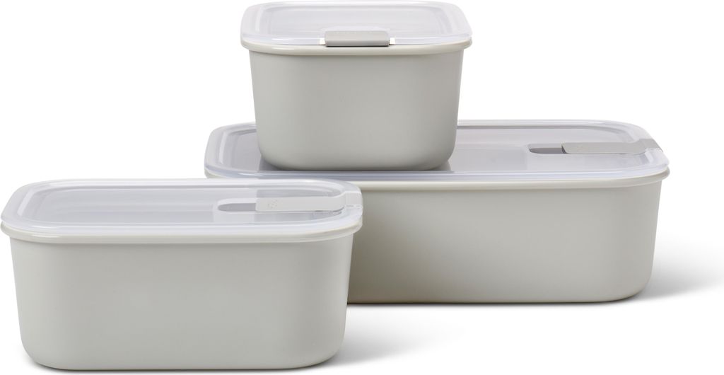 Mepal – Frischhaltedosen set 3-teilig EasyClip – Schüssel mit Deckel & Klickverschluss – Geeignet für Mikrowelle, Dampfgarer, Kühl- und Ge...