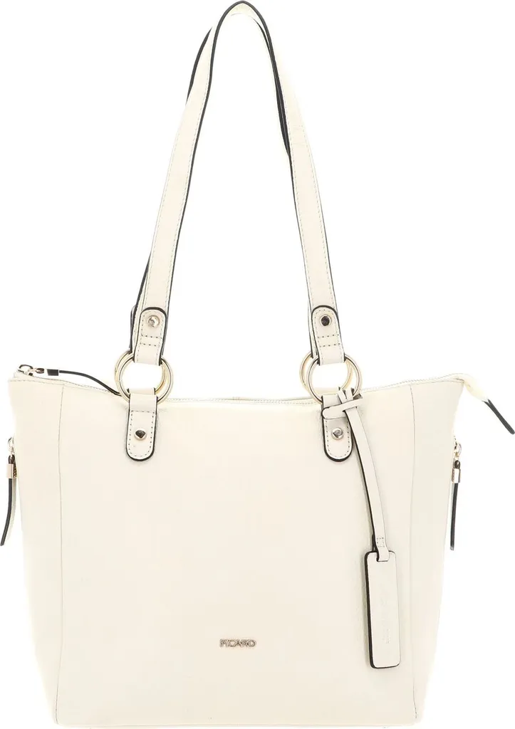 Cabas chic PICARD Java Shopper beige crème en cuir avec grand volume