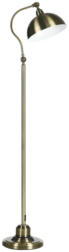 Stehleuchte im Vintage-Design. verstellbarer Winkel. Messing-Look. 42 cm x 25.5 cm x 152 cm. Bronze