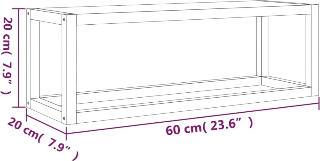 The Living Store Portasciugamani Naturale Noce Massiccio 60x20x20 - 6