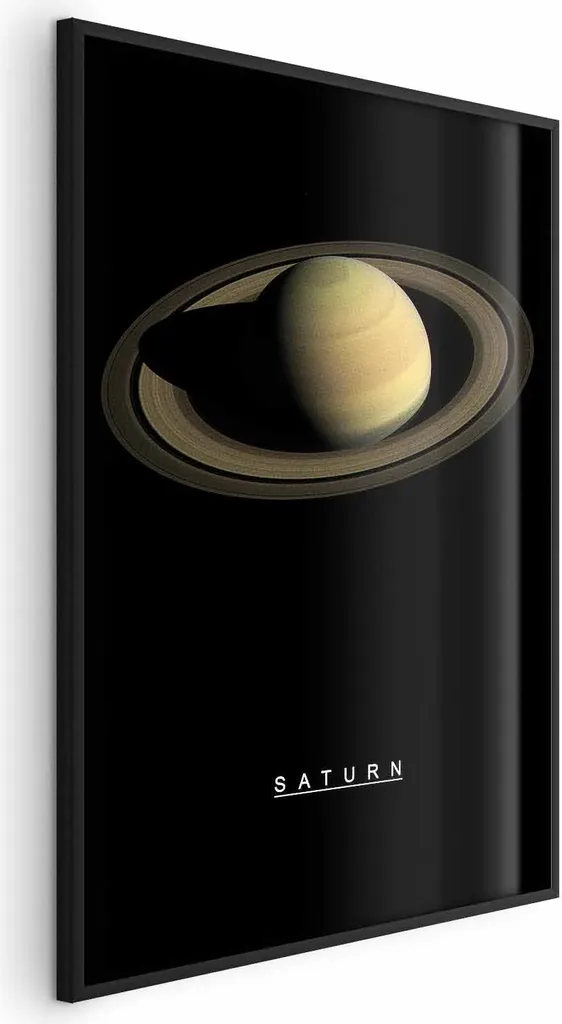 Regalo Originale: Poster Saturno con Cornice Nera 40x60 cm