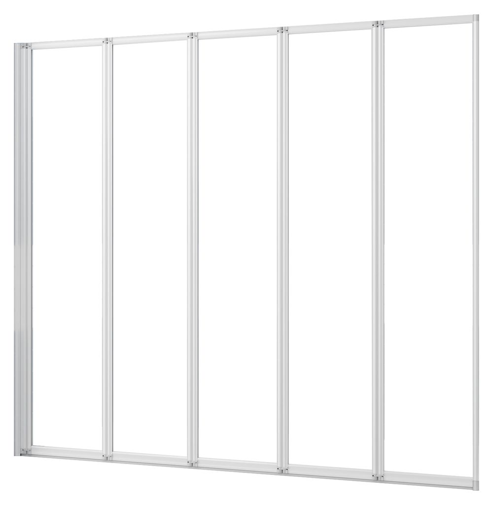 Duschspa 120x140cm Badewannenaufsatz 5-teilig Weiß Faltwand Produktbild 