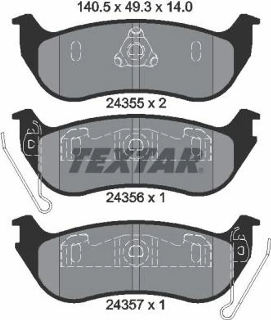 Jeu de plaquettes de frein pour Jeep Wrangler et Cherokee (OE 05179242AA)