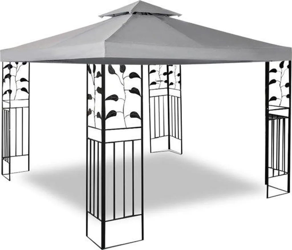 Tonnelle de jardin 3x3 m étanche et chapiteau de réception bicolore