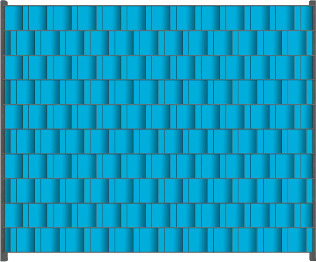 Wallario Zaunsichtschutz mit Motiv Hellblau für Ein- und Doppelstabmatten Zäune in der Größe 250 x 200 cm
