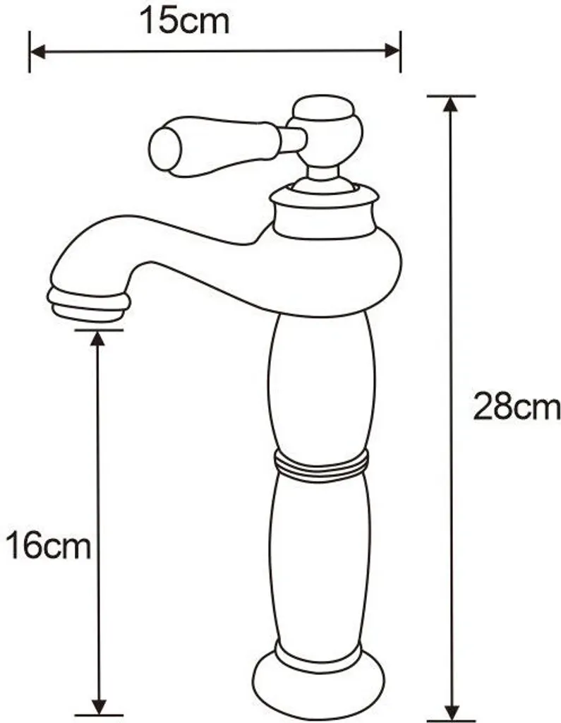 Robinet mitigeur surélevé Draco chromé pour grand lavabo de bain - 2