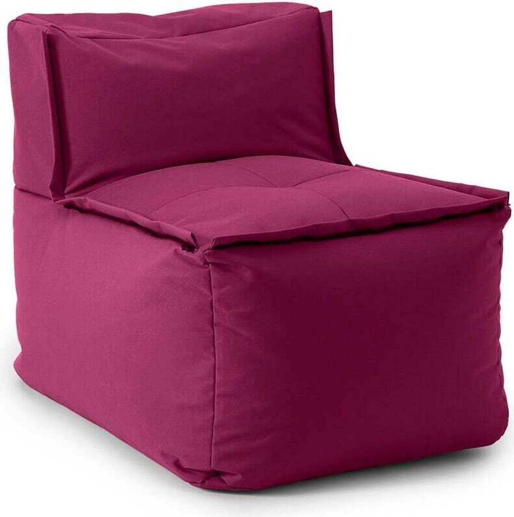 A single, magenta beanbag sofa section is shown against a white background.