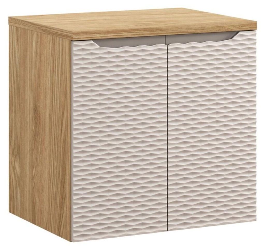 Badezimmer-Set YOKA beige: Unterschrank 60 cm + Waschtischplatte