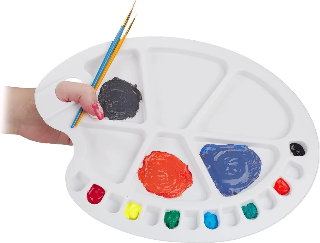 Set Miscelazione Colori Relaxdays - 4 Tavolozze per il tuo Studio