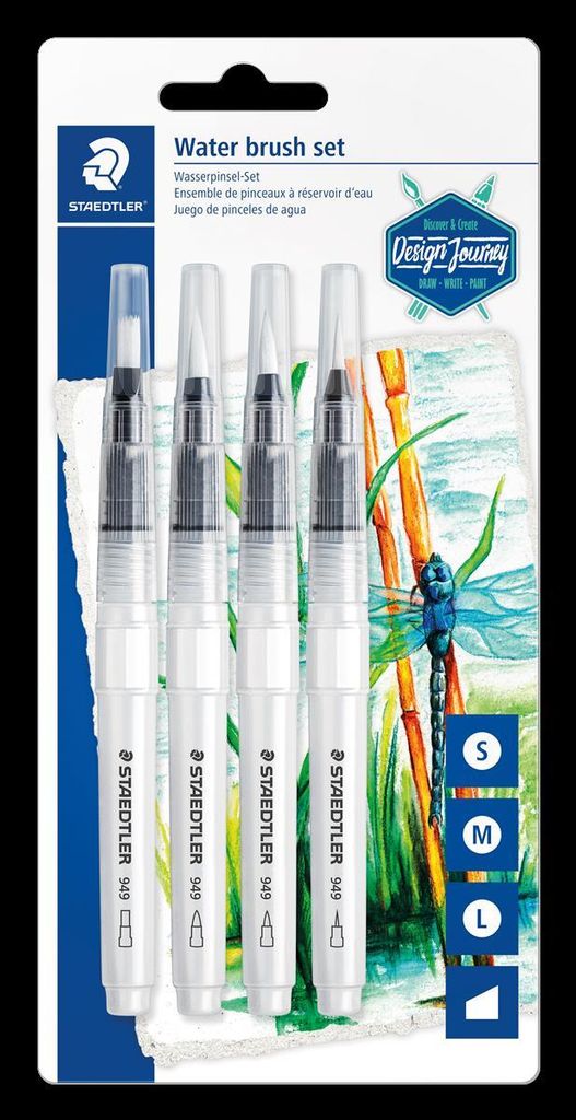 STAEDTLER® 949-SBK4-C Pennello ad acqua Design Journey 4 ST Immagine del prodotto 