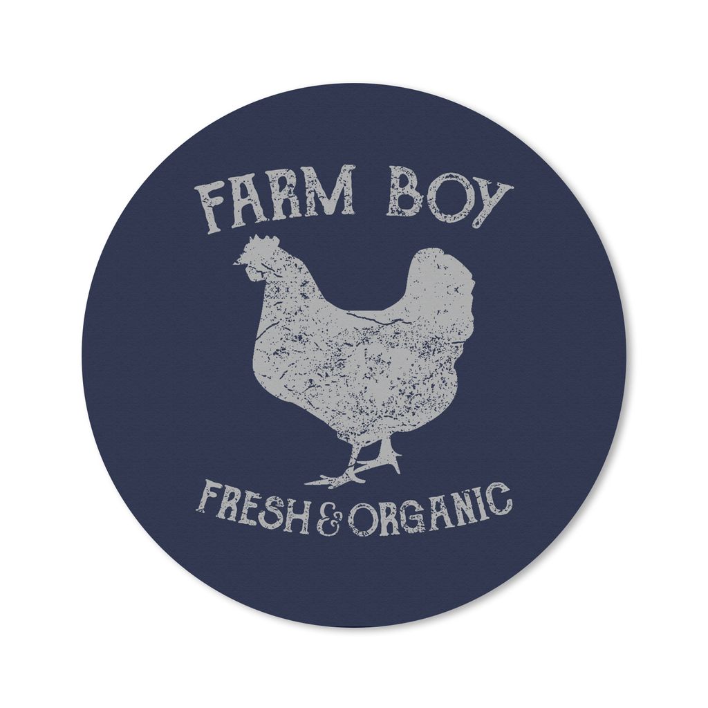 MuchoWow Mauspad Mousepad Vintage - Huhn - Bauernhof 20x20 cm - Mousepads - Maus Mat - Pad - Mausunterlage - Schreibtischmatte