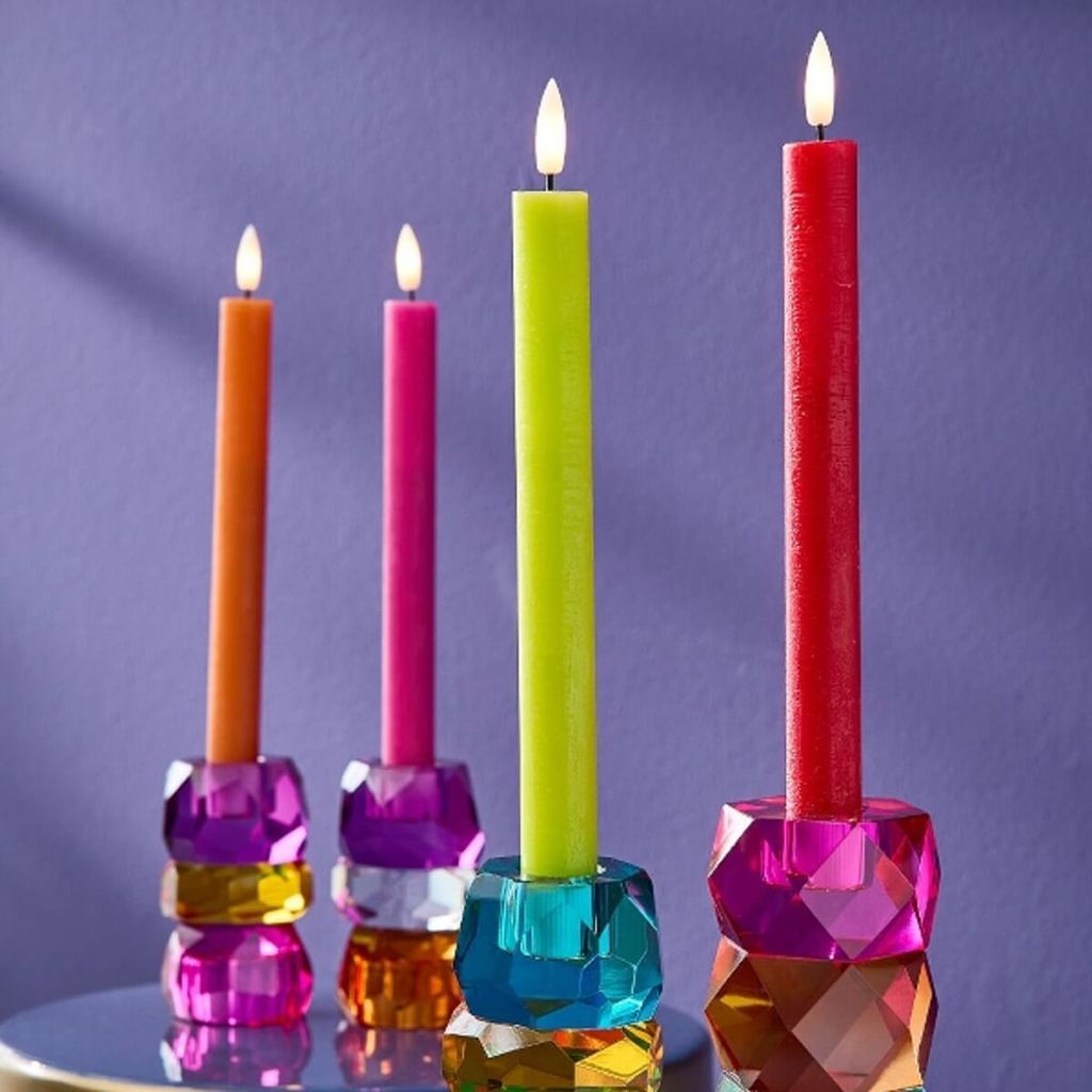 S/4 tlg. LED Stabkerze, Echtwachs/Kunststoff/LED, H. 24,5 Produktbild 