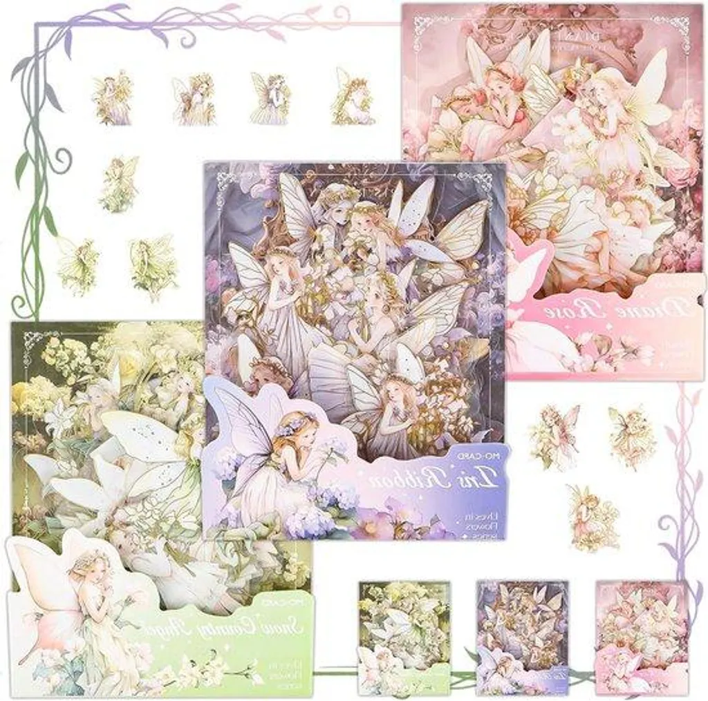 90 Stickers Rétro Filles et Fleurs pour Décoration Album et Papeterie DIY