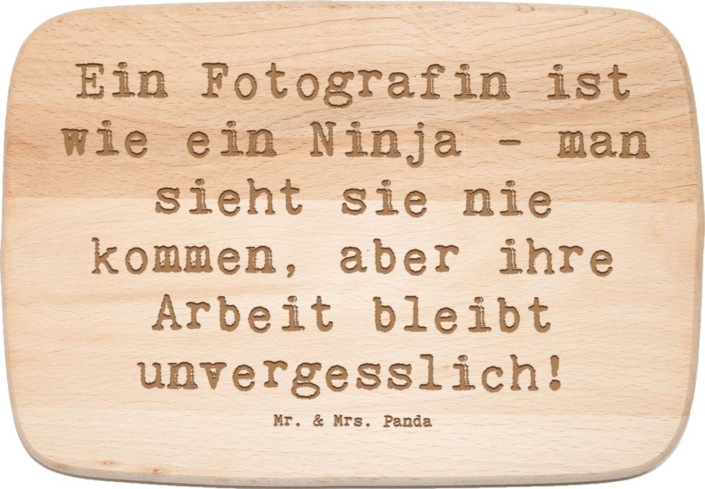 Mr. & Mrs. Panda Holz Küchenbrett Spruch Fotografin Ninja - Transparent - Geschenk, Bilder, Berufsprodukte, Berufe, Holzbrett, Frühstücksbrettch...