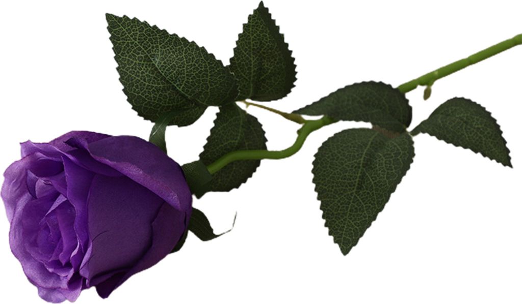 Künstliche Blume, realistisch aussehend, frei gebogen, Kunstseide, Blumensimulation, Rosenstrauß, Blumendekoration für Zuhause-Lila