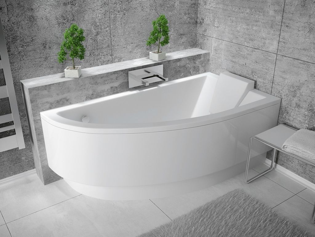 BADLAND Eckbadewanne Badewanne Praktika RECHTS 140x70 mit Produktbild 