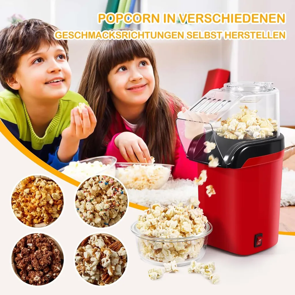 Machine Pop-corn Rapide 3 Min ZELURXX - Utilisation Facile sans Huile - 5