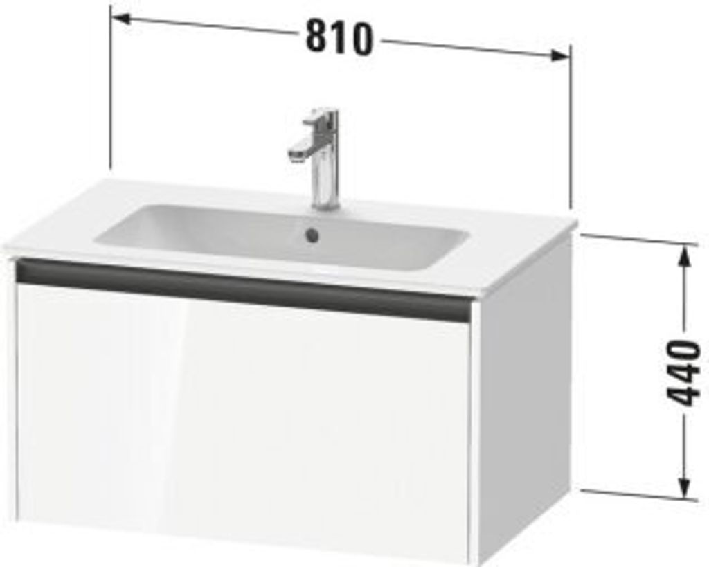 Duravit K25063055550000 Ketho2 WTU WH 810x480x440 Az 1 Ei