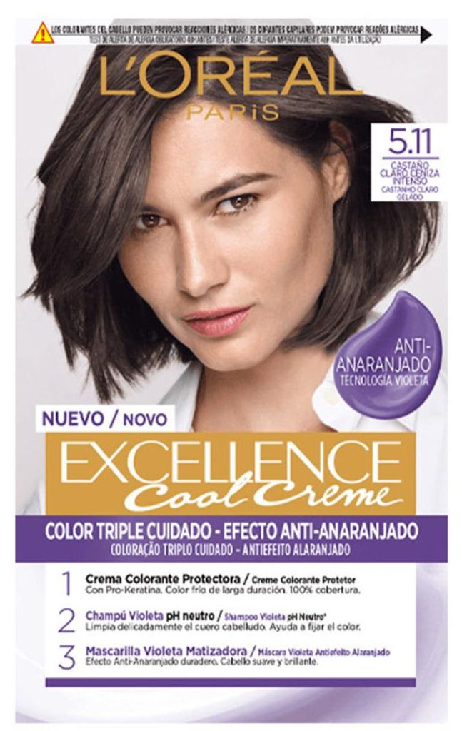 L'Oréal Paris - Excellence Cool Crème Haarfarbe - 5.11 Helles Aschbraun