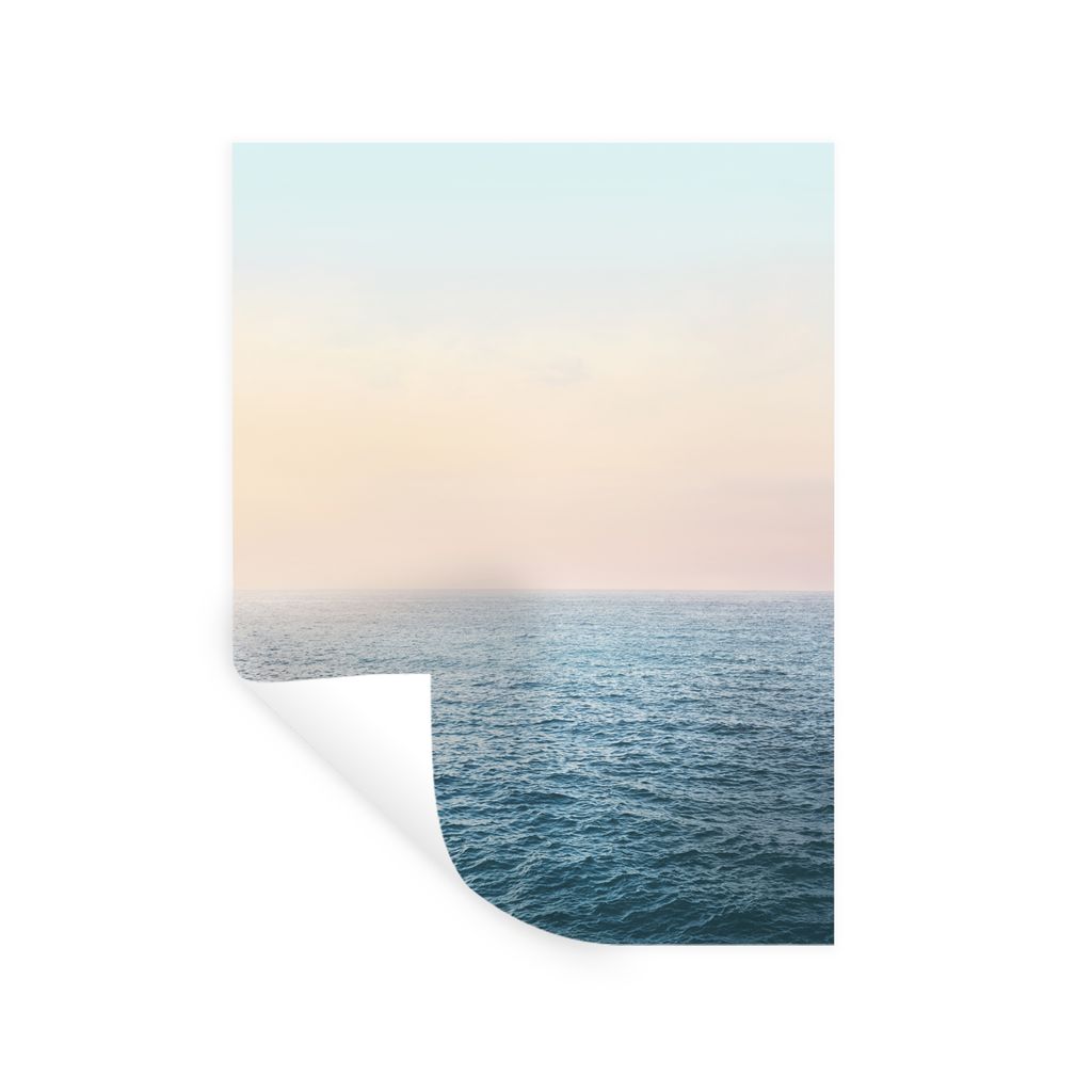 MuchoWow Wandtattoo Wandsticker Wandaufkleber Meer - Natur - Sonne - Wasser 60x80 cm Selbstklebend und Repositionierbar - Repositionierbar - Wass...