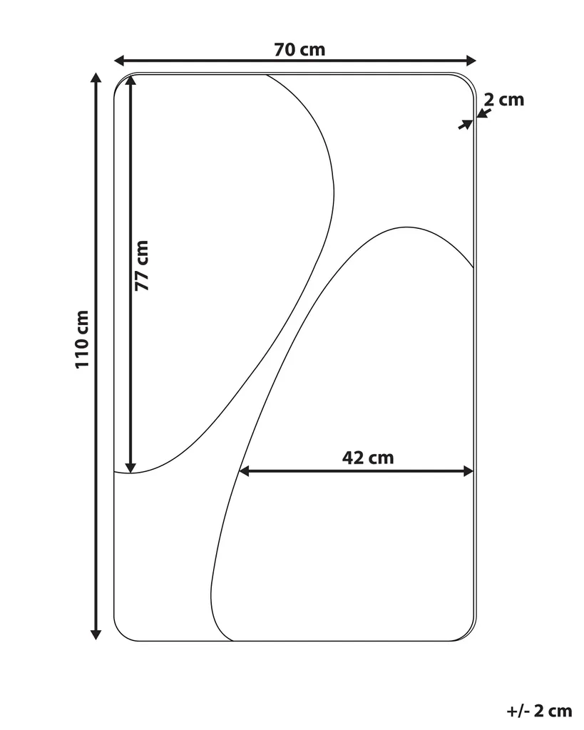 Miroir Mural Finition Gris Ormes 110 cm - Cadre Robuste et Style Moderne - 3