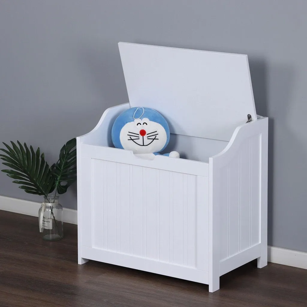 Coffre de rangement MDF robuste avec couvercle Soft-Close sécurisé - 2
