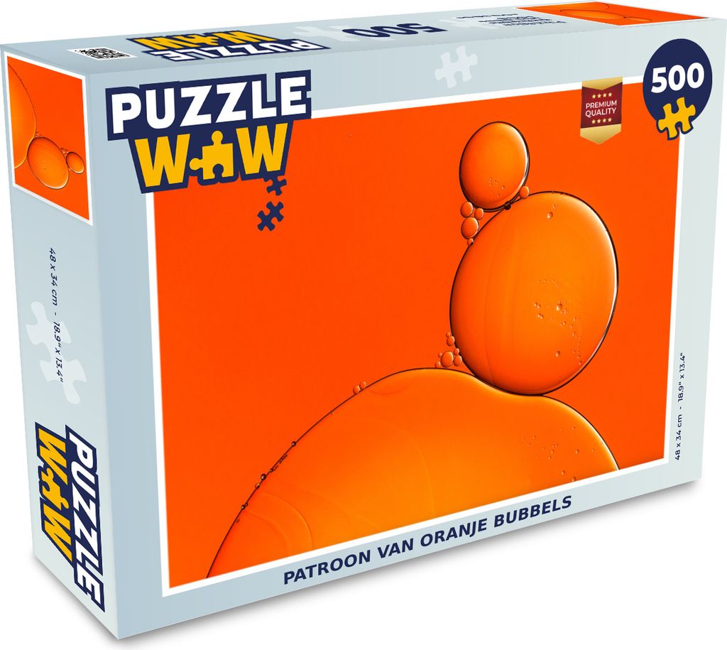 MuchoWow Puzzle 500 Teile Seifenblasen - Orange - Wasser - 500 Teile - Kinder - Selberbauen - Puzzlespiele