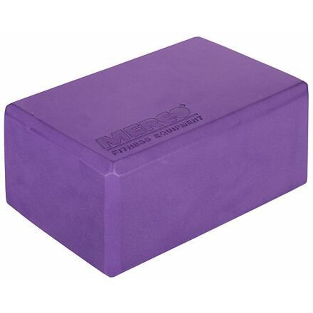 Merco Yoga blok, paars, hoogte/breedte 10 cm Productafbeelding 