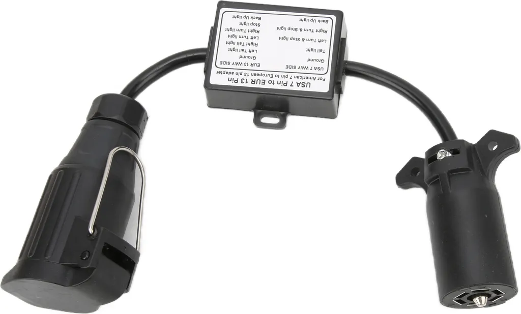 Adaptateur Remorque 7 Voies Lame vers Prise 13 Broches Europe Camion