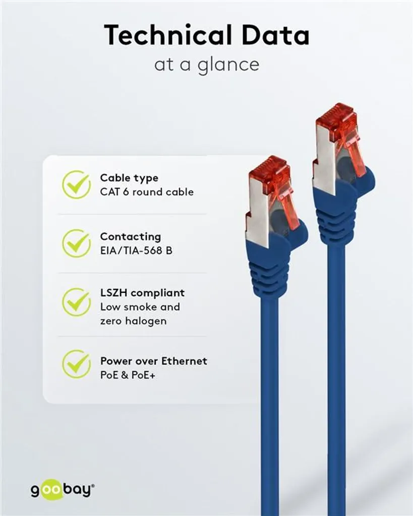 Goobay Cavo patch CAT 6 S/FTP (PiMF), blu - 6