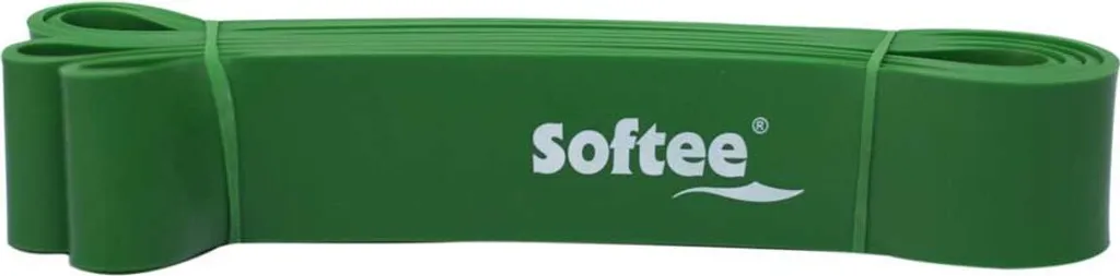 Bande de résistance Softee verte 4,4 cm en latex haute densité