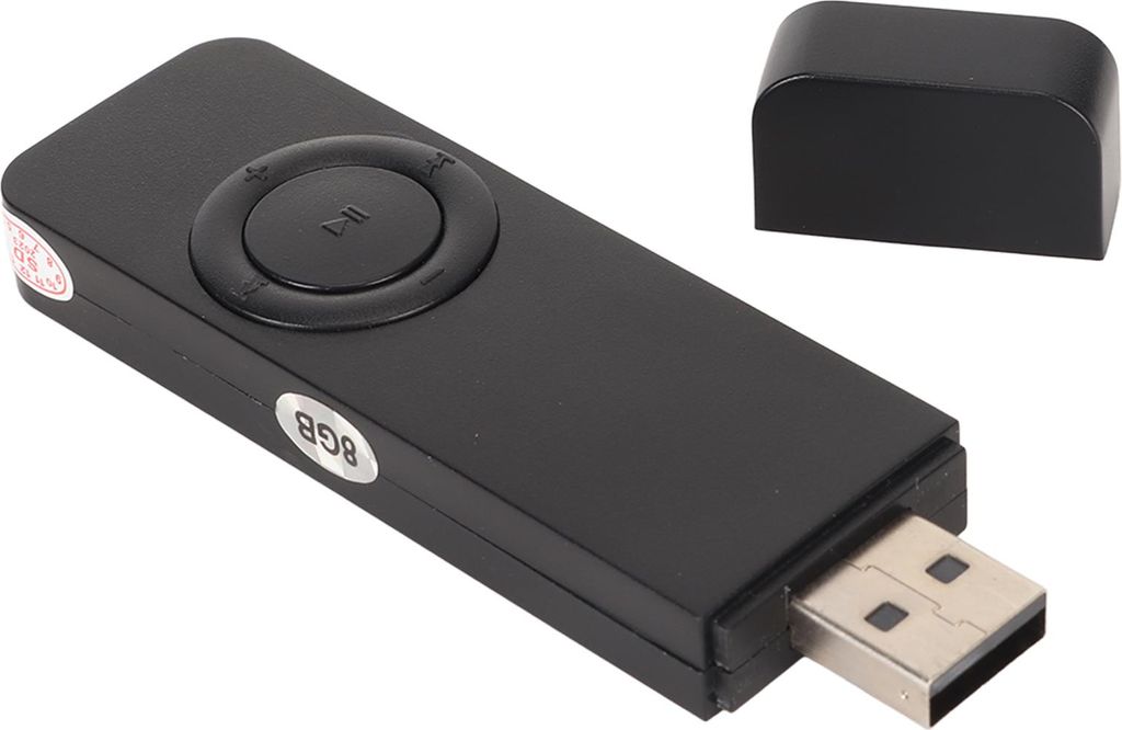 MP3 Player 8GB Speicher 64GB erweiterbar USB Flash Drive Typ Support OTG HiFi Lossless Sound Slim Portable Music Player Schwarz