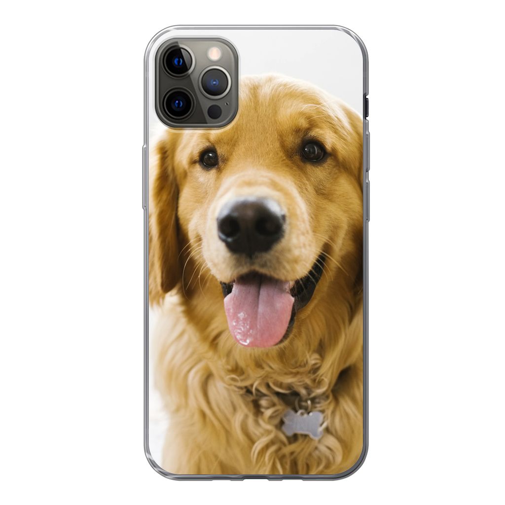 MuchoWow Handyhülle Schutzhülle Hülle für iPhone 13 Pro Max Porträt eines superschönen Golden Retrievers Silikon Softcase Handy Hülle - Mo...