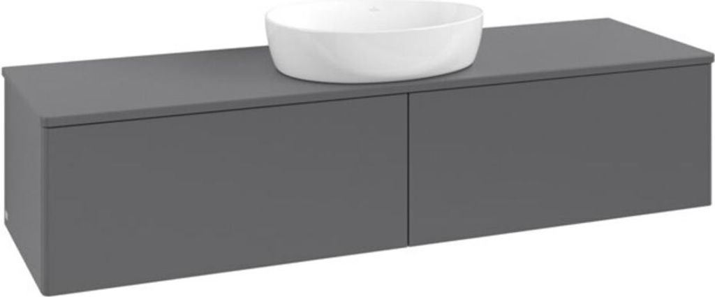 V&B Waschtischunterschrank ohne Frontstruktur Antao 160x50cm, WBP-farbe Lac, Anthrac. m Lac