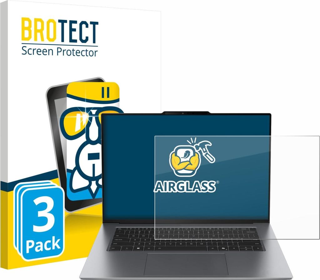 3x BROTECT Schutzglas für Lenovo ThinkPad X9 14 G1 Schutzfolie Panzer Folie Glas Display Schutz klar