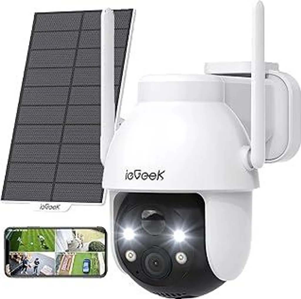 Telecamera PTZ ieGeek 2K Solare WiFi 360° | Top Sorveglianza