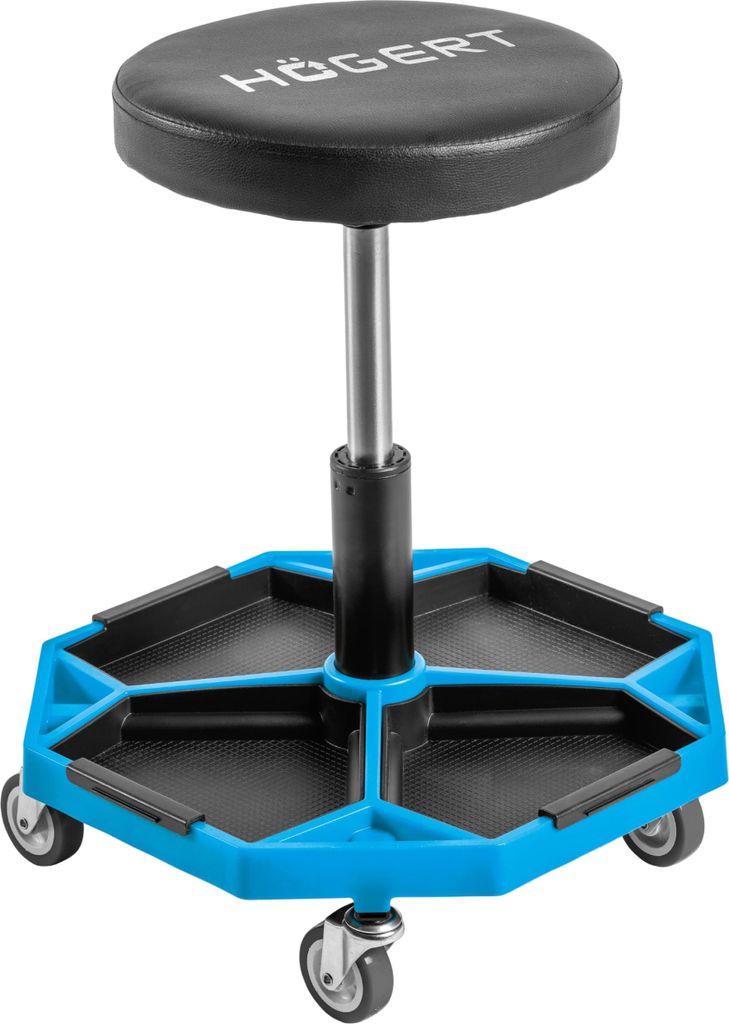 Högert Technik - Tabouret d'atelier à roulettes, réglable Image du produit 