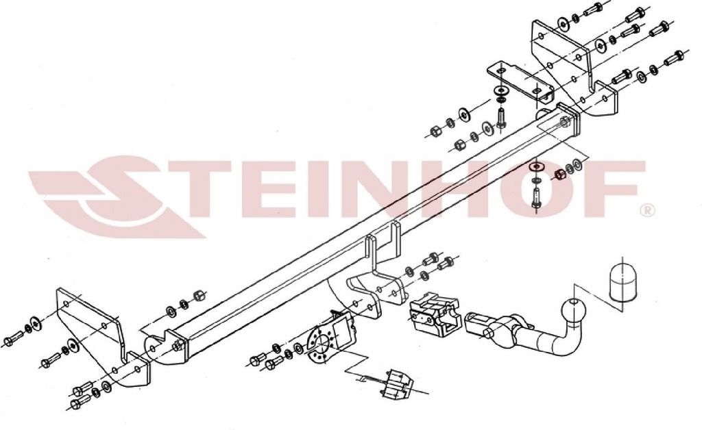 Z546875 Anhängerkupplung passend für KIA Soul 2009-2014 abnehmbar