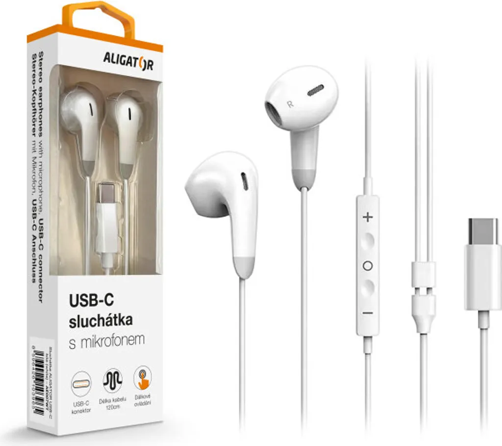 Acquista Auricolari ALIGATOR AE007 USB-C Bianco - Qualità Audio Top