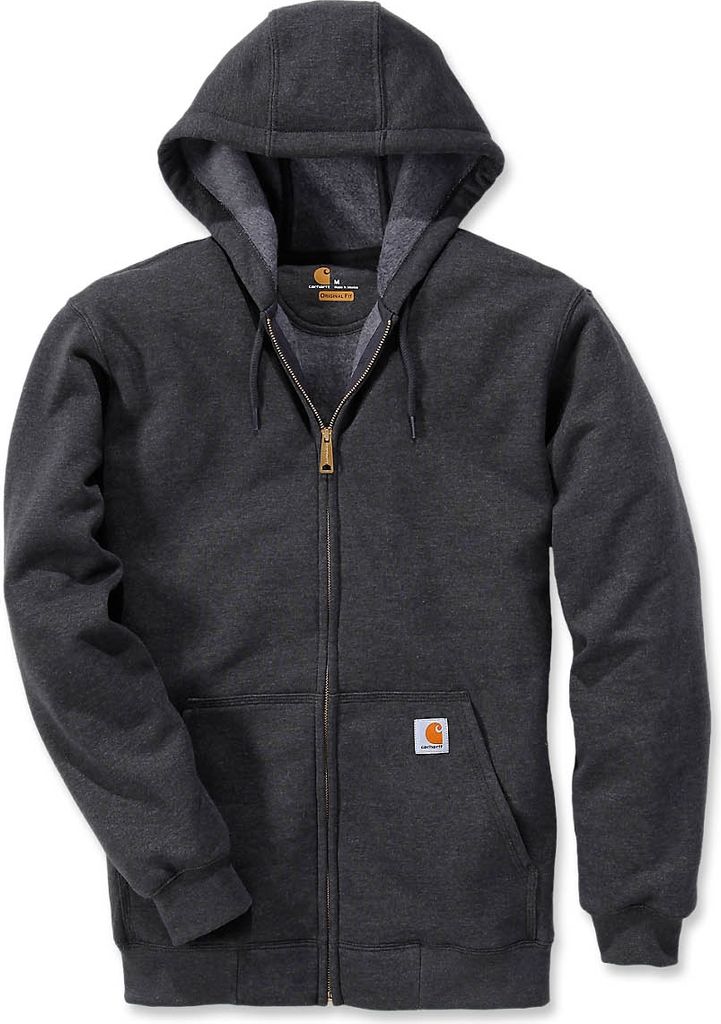 Carhartt Zip Hooded Sweatshirt K122 Zip Hoodie Sweatshirt-Jacke, Farbe:crh-carbon heather, Größe:XS
