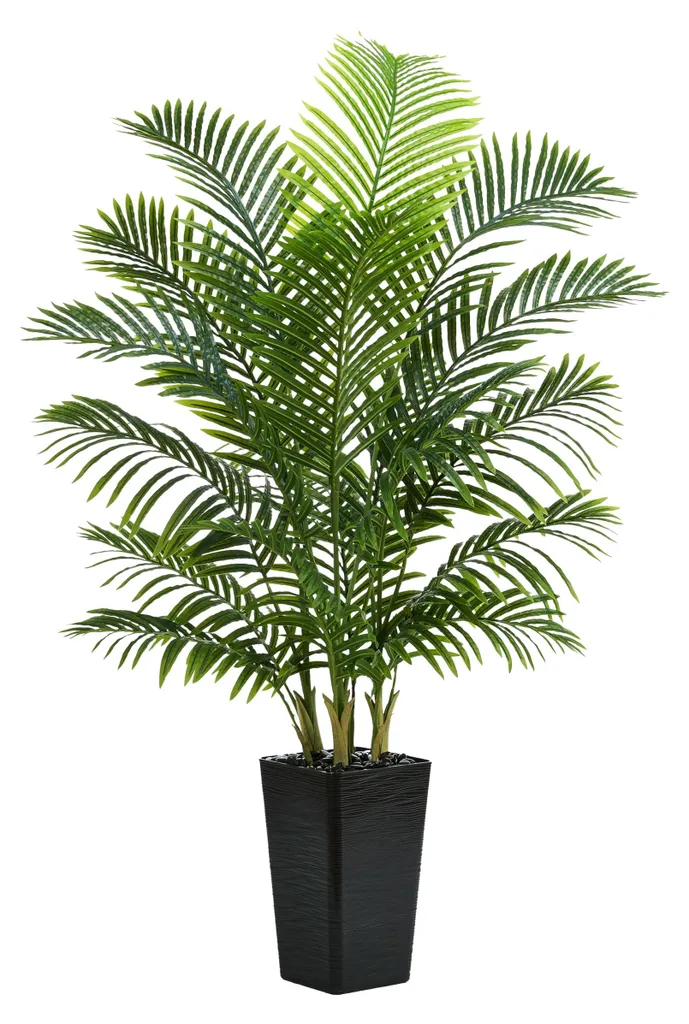 Grand Palmier Areca noir de 150 cm au feuillage synthétique réaliste